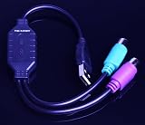 Top-Longer PS2 Keyboard Mouse to USB Converter Adapter Cable Black Plug Play view 3
