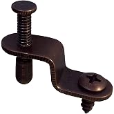 Panel Retainer Clip for Glass Cabinet Doors - Thumb Screw - Bronzed - 25 Pack