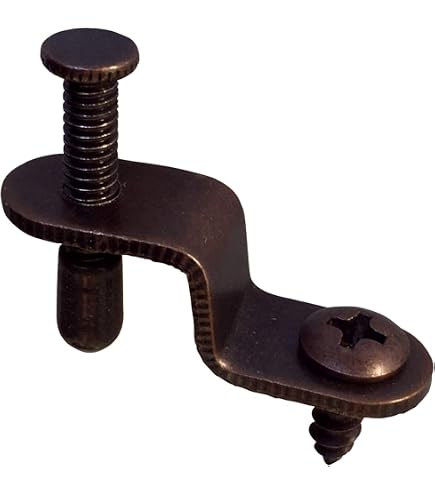 Glass Holders For Cabinets Bronzed Adjustable Glass Retainer Clips - Steel Hardware For Cabinet Doors & Mirrors (12 Pack) Hardware Supplies