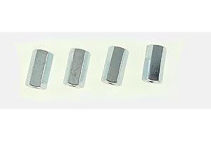 XIAOMGU 4 Pack 8-32 X 5/8" Long Hex Coupling Nut with Zinc Plate 547600
