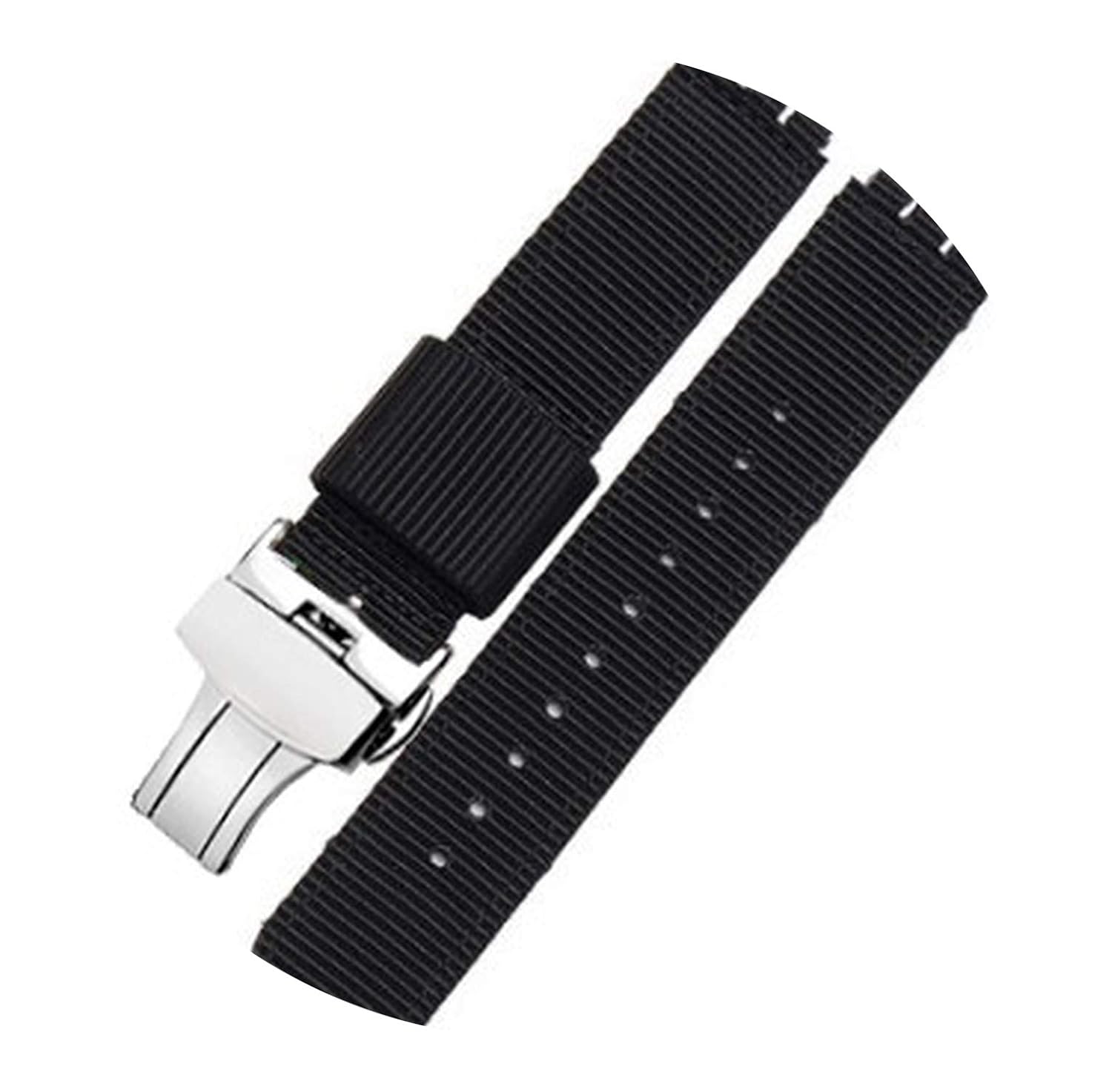 Amazon.com: Fashion Striped Nylon Strap 17Mm19Mm for Swatch ...