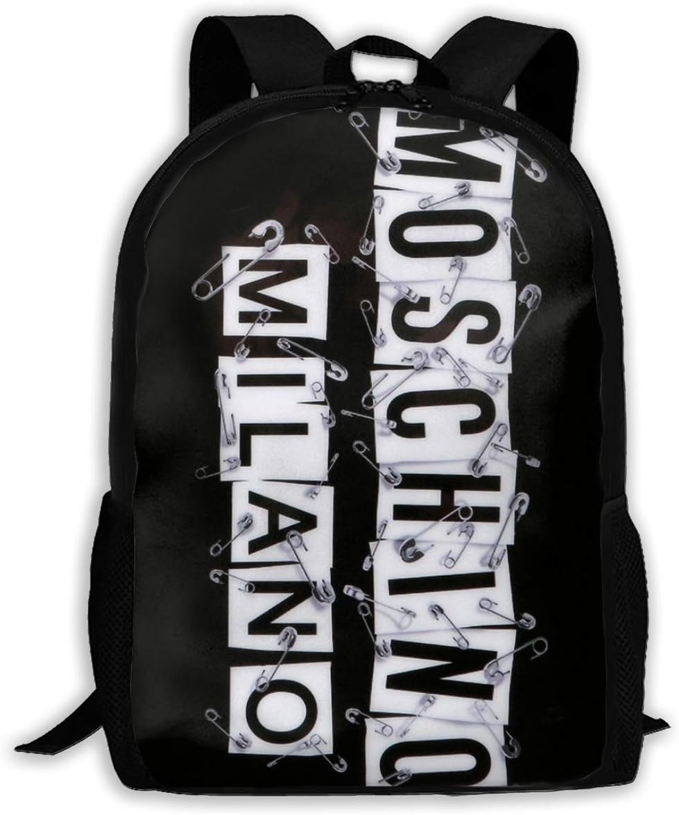 Moschino Milano School Bag Teenager Casual Sports Backpack Men Women Student Travel Hiking Laptop Backpack
