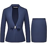 MODFUL Womens Business Dress Suit Set 2 Piece Pencil Skirt Lady Work Suit Blazer Dress Set