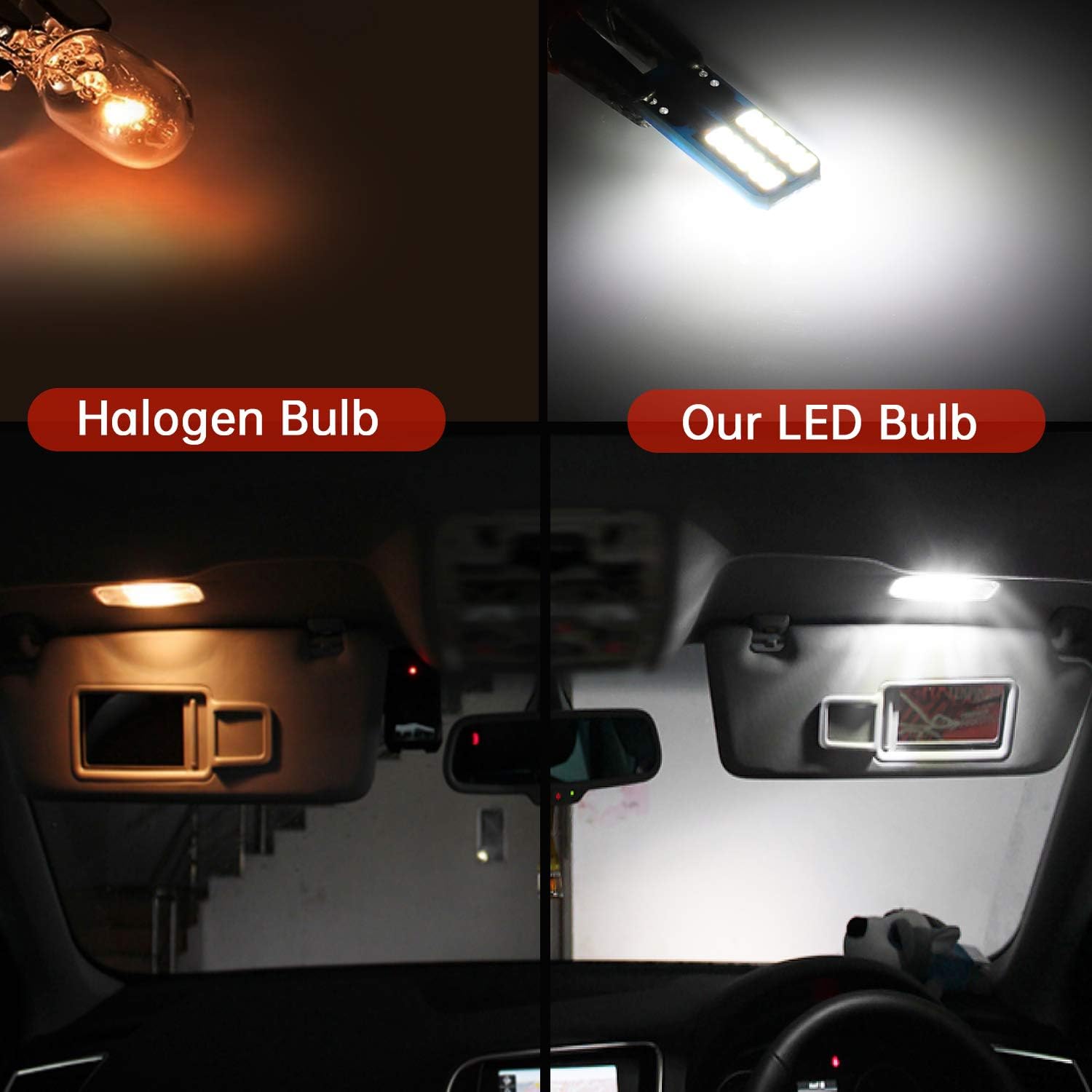 LBRST T10 194 Error Free LED Light Bulbs 20SMD White 168 LED Bulbs 2825