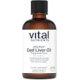 Vital Nutrients - Ultra Pure Cod Liver Oil 1025 (Pharmaceutical Grade) - 100% Pure Norwegian Cod Liver Oil - 200 ml per Bottle