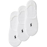 POLO RALPH LAUREN womens Classic Sport Sneaker Liner Socks - 3 Pair Pack - Non-slip Gripper & Arch Support