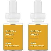 PuraHome Scent Refill - Smart Home Air Diffuser - Up to 120-Hours of Luxury Fragrance per Refill - Home Essential - Clean & Safe Diffuser Fragrance - 2 Pack, Banana Birch
