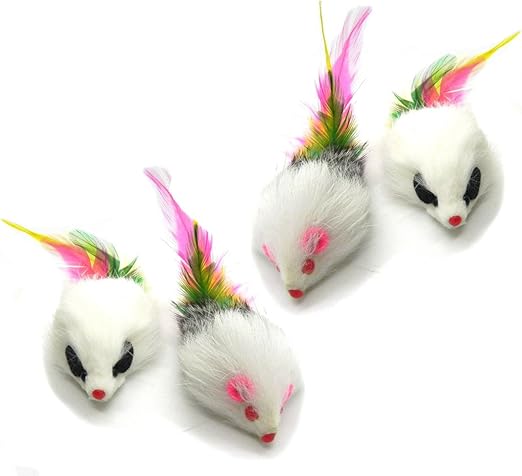 real fur mice cat toys