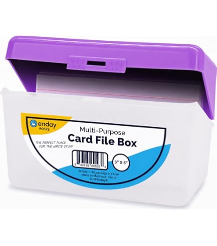 Amazon.com : Oxford 01351 Plastic Index Card Flip Top File Box