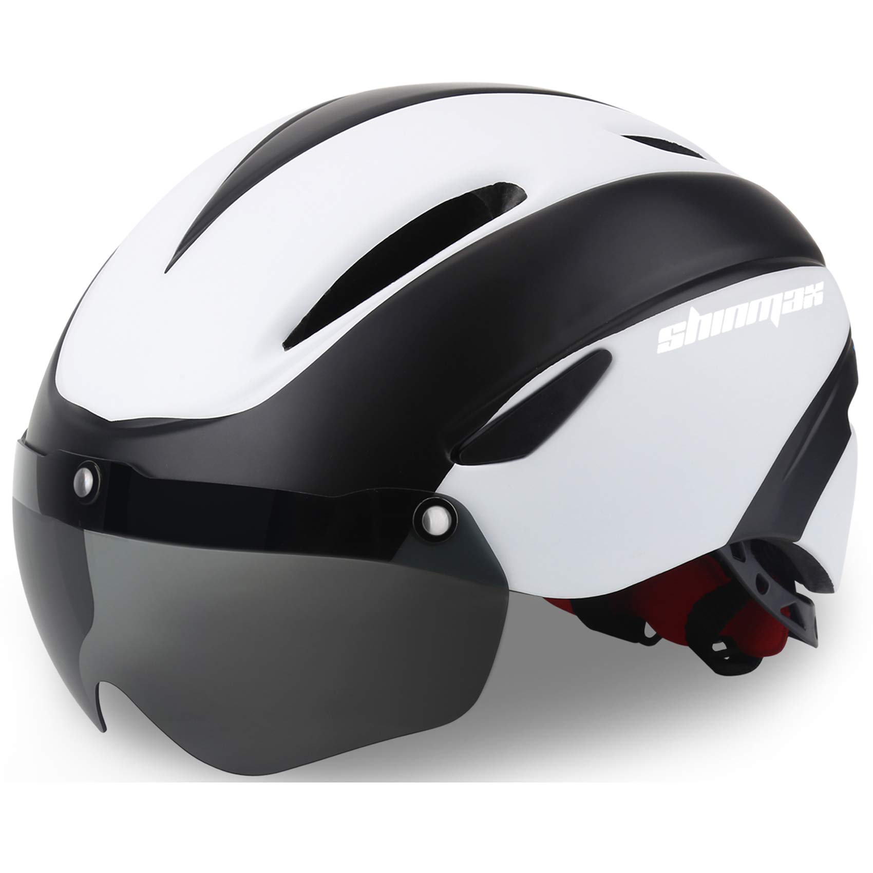 Shinmax Bike Helmet Men Women Cycle Helmet CE Certified Cycling Helmet with Detachable Magnetic Goggles Visor Adult MTB Helmet Adjustable Bicycle Helmet Road Safety Protection Ski Snowboard 56-61 cm