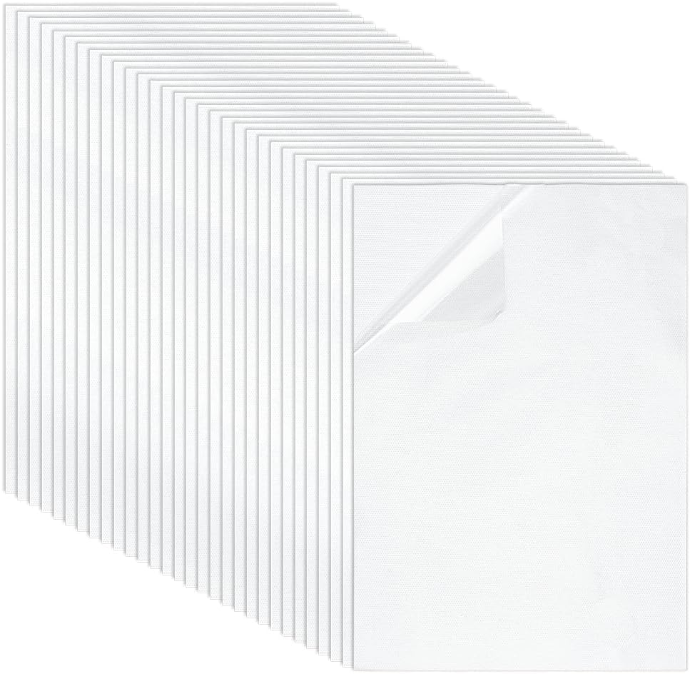 BENECREAT 30Pcs Heat Transfer Paper 30x20cm White PET Hot Fix Tape for DIY