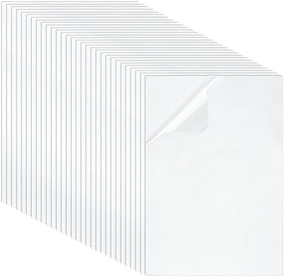 BENECREAT 30Pcs Heat Transfer Paper 30x20cm White PET Hot Fix Tape for DIY