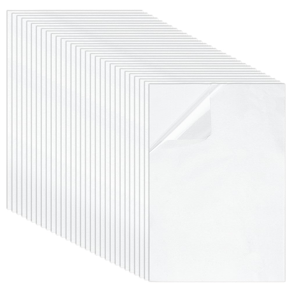 BENECREAT 30Pcs Heat Transfer Paper, 30x20cm White Rhinestone PET Hot Fix Tape for T-Shirts and Fabric DIY Gift DIY Design