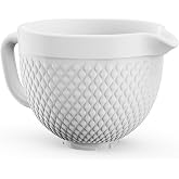 HOZODO Ceramic Mixer Bowl for KitchenAid Tilt-Head Stand Mixers, 5-Qt | Fits All 4.5-5-Qt Mixers, Mixing Bowl with Handle, Kitchen Aid Accessories and Attachments