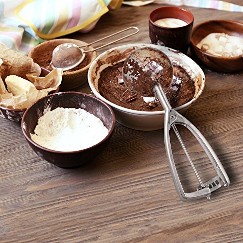Jenaluca Jumbo Ice Cream Scoop, Cupcakes and Muffins 18/8 Stainless Steel (Jumbo Scoop with