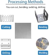 TSKDKIT 304 Stainless Steel Sheet 30 x 15 cm 0.5 mm (2 PCS) Backing Panels view 3