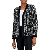 Anne Klein Women's Multi Stitch Patch Pocket Cardigan
