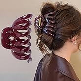 Red Large Hair Clips For Girls Vintage Hair Claw Clips For Thick Hair Claws 3.54 IN Hair Clip Plastics Clips For Hair Barrettes Non Slip Hair Claw Clip Hairclips Girl Hair Accessories For Women