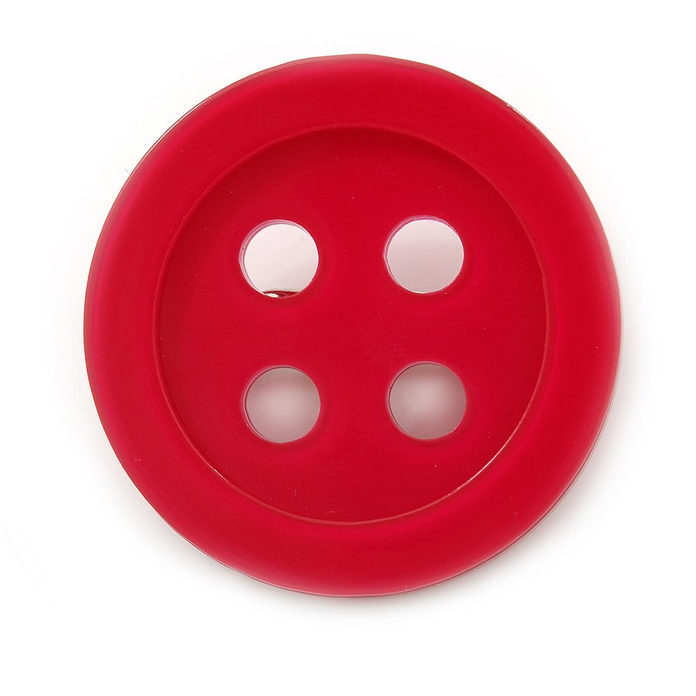 Funky Magenta Acrylic 'Button' Brooch - 35mm Diameter