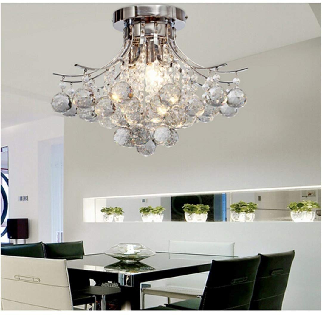 Sch Chandelier Modern Crystal Mini Style Plaster Ceiling