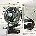 Intbase USB Clip Desk Fan,USB charging fan, 360° Rotation USB Clip Desk Fan Mini USB Personal Cooling Fan, Powerful Wind for Baby Stroller,Outdoor Activity, Office (Black)