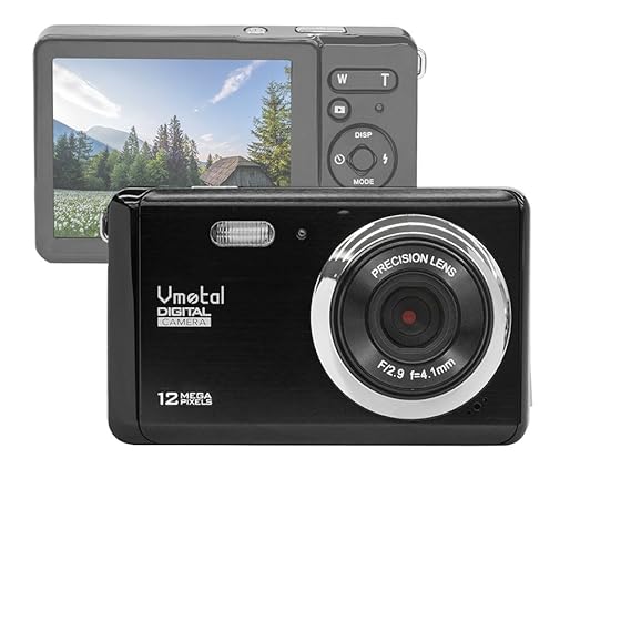 Vmotal GDC80X2 Kompakte Digitalkamera mit 8X Digitalzoom / 12 MP/HD Kompaktkamera / 3' TFT LCD Bildschirm für Kinder/ältere M