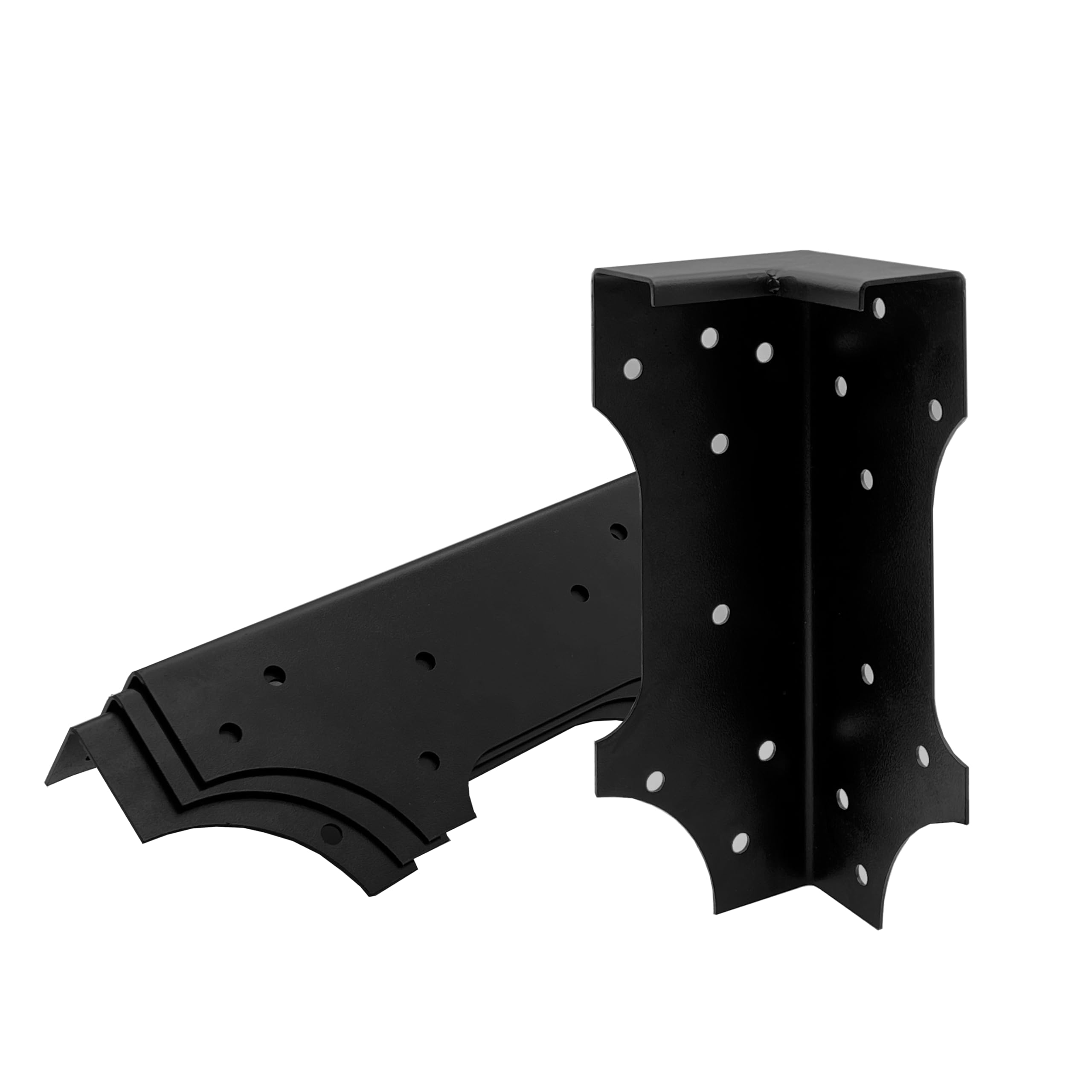 Photo 1 of Hi-Flame 4 Set Raised Garden Bed Corner Brackets with Screws, Fit Lumber up to 2 Inch x 12 Inch Raised Bed Brackets for Vegetable Garden (Black)