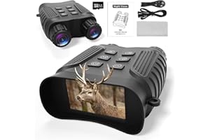 Guulan Night Vision Goggles - 4K Night Vision Binoculars for Adults, 3inch HD Screen Infrared Binoculars with 32GB TF Card