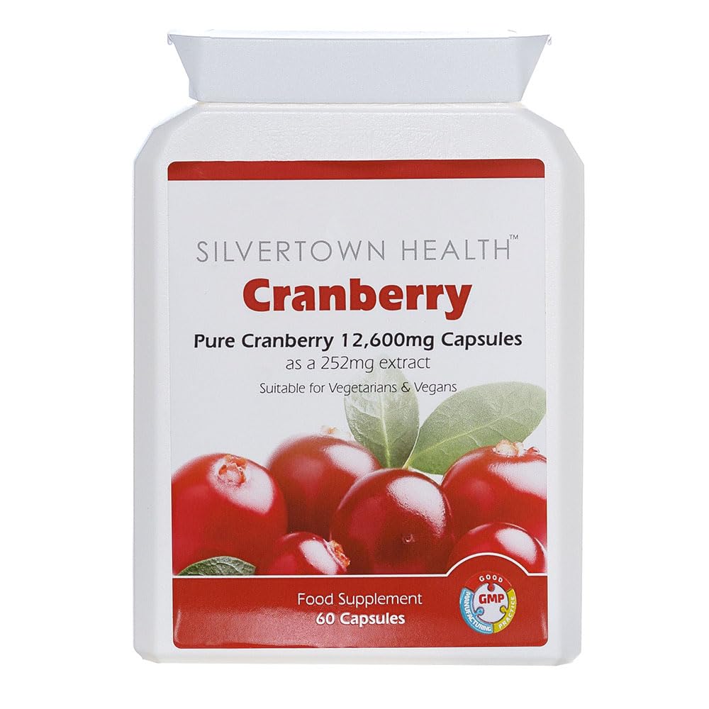 Cranberry Capsules - 12600mg - High Strength, Premium Cranberry Fruit Extract Equivalent to 12,600mg of Whole Cranberry Fruit Per Capsule - 60 Capsules
