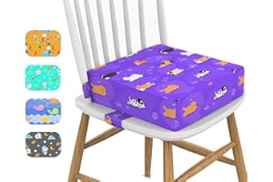 Toddler Booster Seat for Dining Table, KIDUN Portable Dining Chair Heightening Cushion, Washable Adjustable Booster Chair Inc