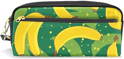 Amazon Co Jp 筆箱 おしゃれ ペンケース バナナ柄 果物 高校生 女子 大容量 革 子供 機能的 プレゼント用 Office Products