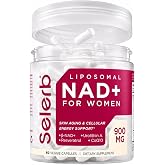 NAD+ Supplement for Women - NMN Alternative with &beta;-NAD+, Trans-Resveratrol, CoQ10, D-Ribose - Promotes Cellular Renewal, Energy, and Radiant Skin Health - 60 Capsules Advanced