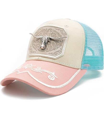 Amazon.com: TOPACC Western Trucker Hat for Men Women Cowboy  display picture 3