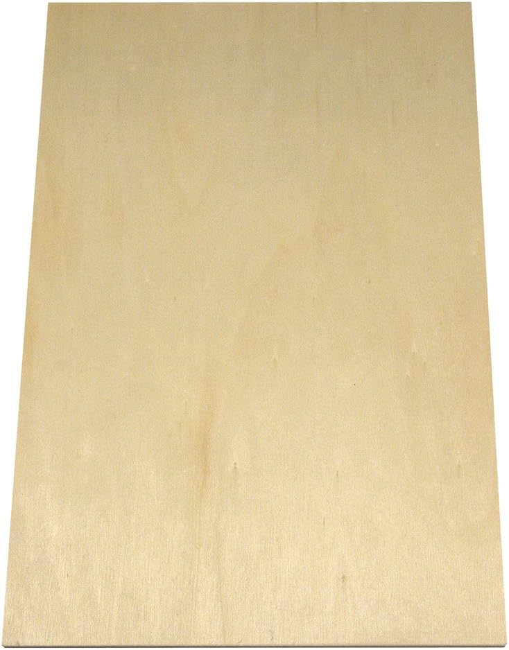 Rayher Plywood Sheet 30x20cm 4mm Poplar Wood for Crafts Fret Saw Projects