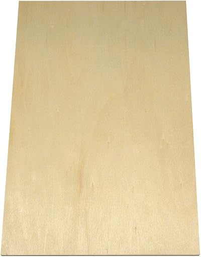 Rayher Plywood Sheet 30x20cm 4mm Poplar Wood for Crafts Fret Saw Projects