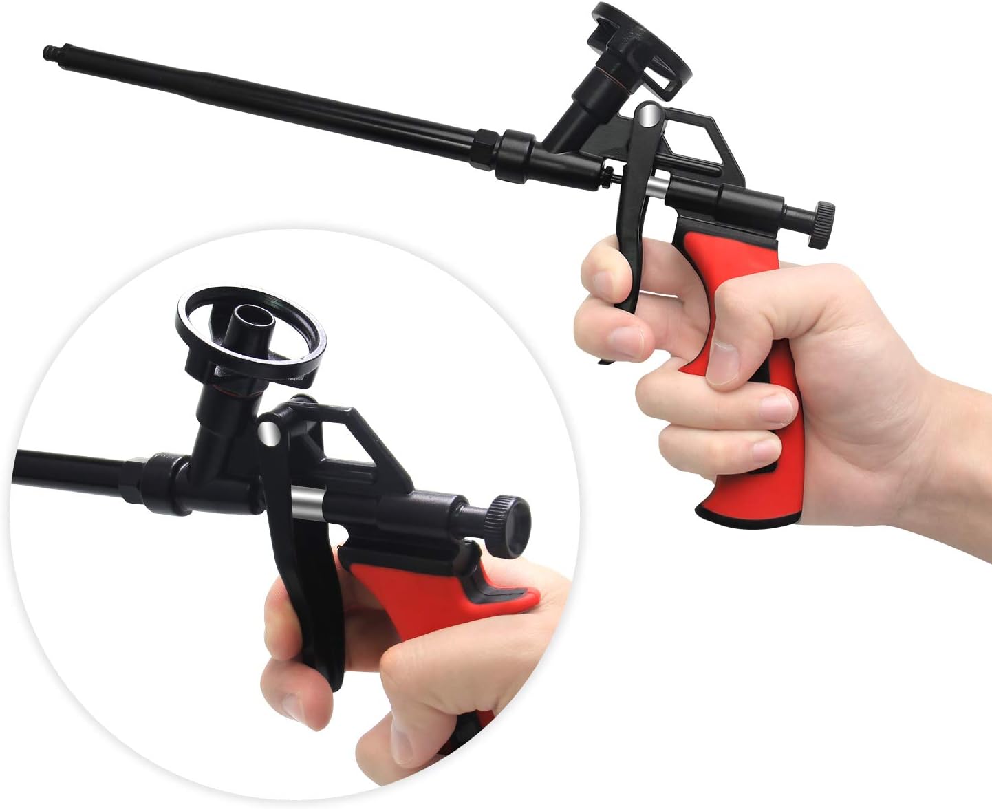 Foam Gun, Preciva Professional Foaming Gun Heavy Duty PU Expanding Foam Gun Caulking Gun Spray Application Applicator for Caulking, Filling, Sealing, Home and Office Use - - 