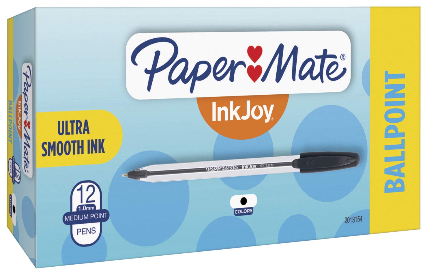 Photo 1 of Paper Mate 2013154 InkJoy 50ST Ballpoint Pens, Medium Point (1.0mm), Black, Box of 12 Pens
