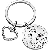 ZQEOU Opossum Jewelry Animal Lover Keychain Christmas Keychain Sister Gift Granddaughter Jewelry