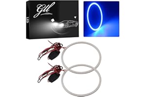 Grandview COB 63SMD Angel Eyes Halo Ring Lamp Light Bulb Fog Light Headlight Car Warning Lamps-Blue 2x 80mm