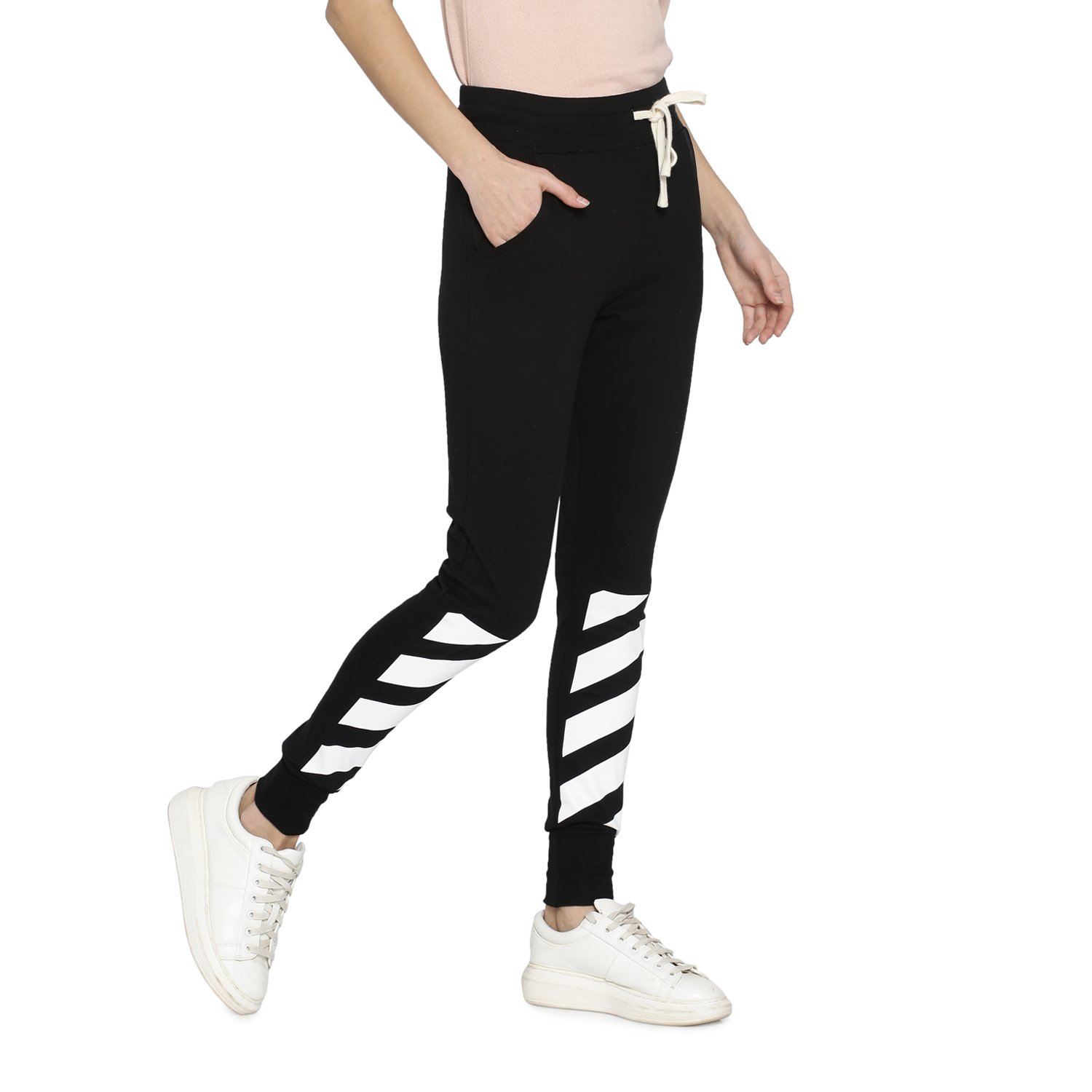 campus sutra women's stripes trackpant