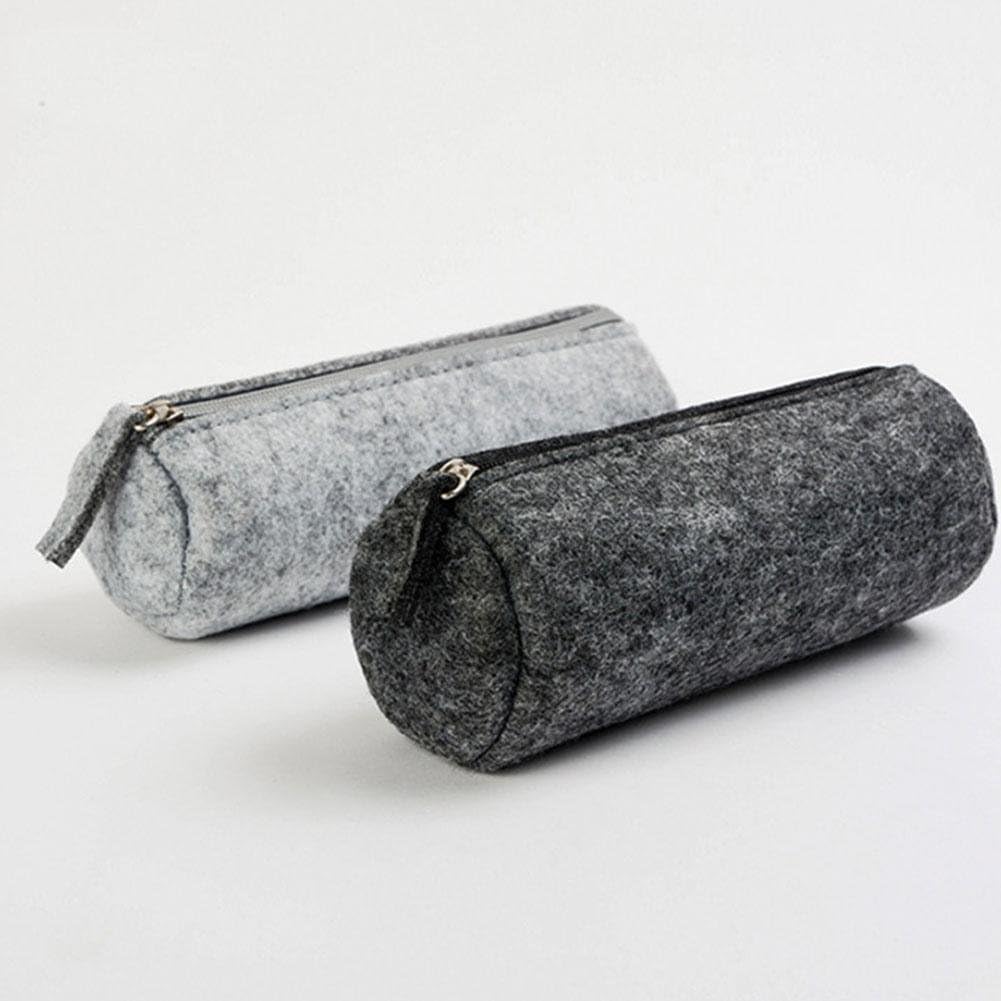 Office School Supplies New Wool Felt Pencil Case Bag Big Capacity Multifunctional Pen Bag Purse Storage Bag