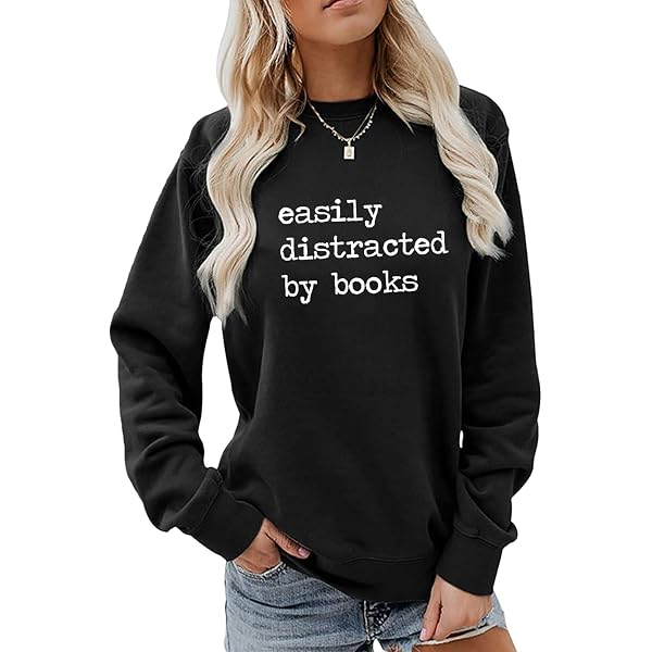 Abibliophobia Reading Sweatshirt For Women - Funny Book Lover Graphic Pullover, Long Sleeve, Crewneck, Sizes S-XXL - View #4