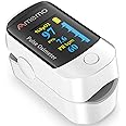 Pulse Oximeter, OLED Display Oxygen Monitor Fingertip, Blood Oxygen Saturation Monitor (SpO2) with Carrying Case, Batteries and Lanyard