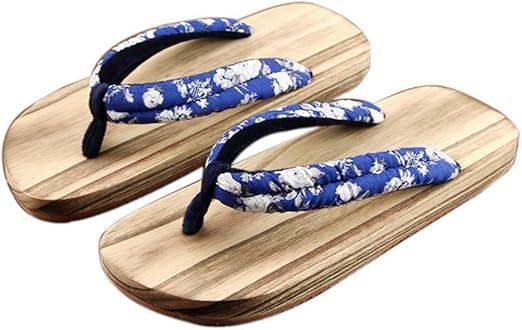 Amazon Co Jp メンズ日本の下駄サンダル日本の伝統的なワイドソールフラットシューズ青と白の花下駄 車 バイク Amazon Co Jp メンズ日本の下駄サンダル日本の伝統的なワイドソールフラットシューズ青と白の花下駄 車 バイク