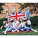 Amosfun UK Flag Party UK National Day Photo Booth Props British London Tea Party Photo Booth Props