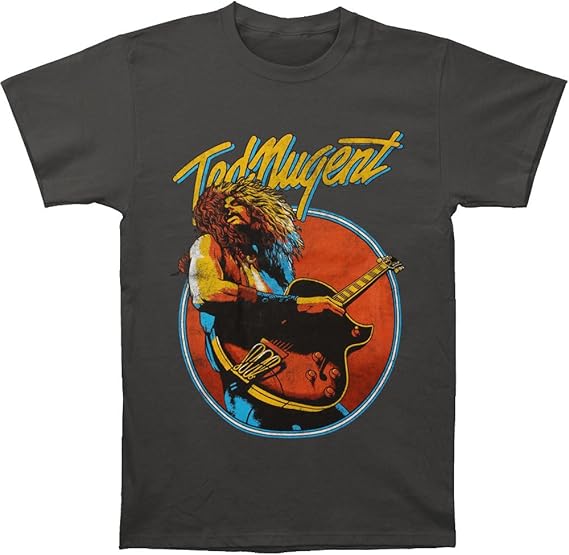Amazon.com: Ted Nugent Men's Stipple Nuge T-Shirt, Charcoal, X-Large: Clothing