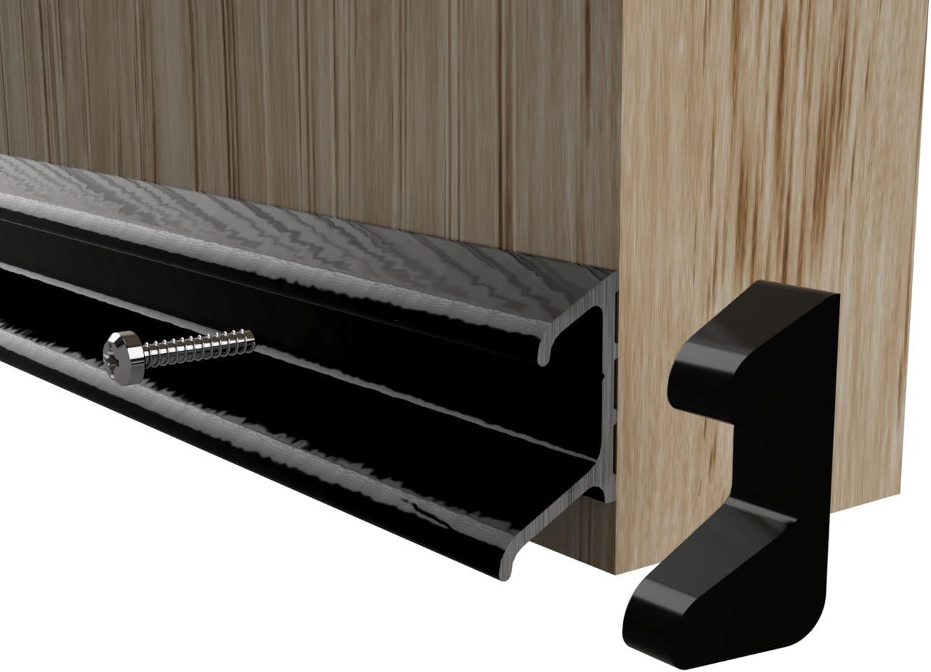 STORMGUARD 07SR1630914BL Double Fin Rain Deflector Weather Bar Black, 914mm (3'0") - Image 4