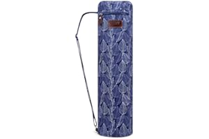 FREMOUS Yoga Mat Bag,Full-zip Exercise Yoga Mat Canvas Carry Bag for Women and Men - Double Storage Pocket,Easy Access Zipper, Adjustable Shoulder Strap and Handle,Fits Most Mat