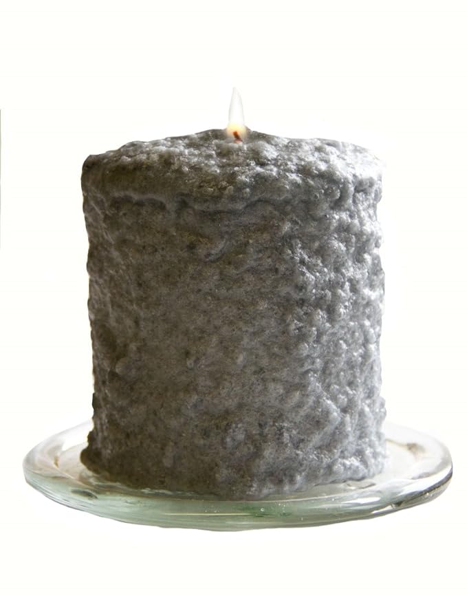 Warm Glow Candle Company Grey Cashmere Hearth Pillar Candle