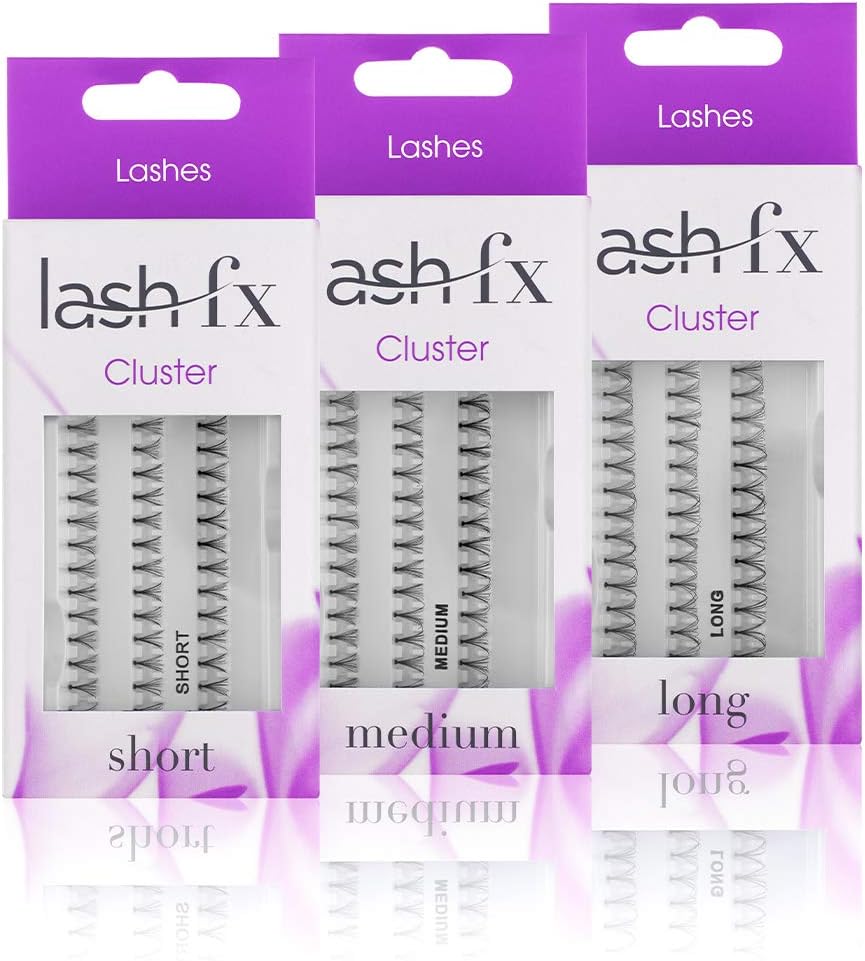Lash FX Silky Mink Cluster Medium False Eyelash (Black, Individual)